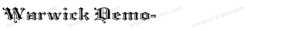 Warwick Demo字体转换